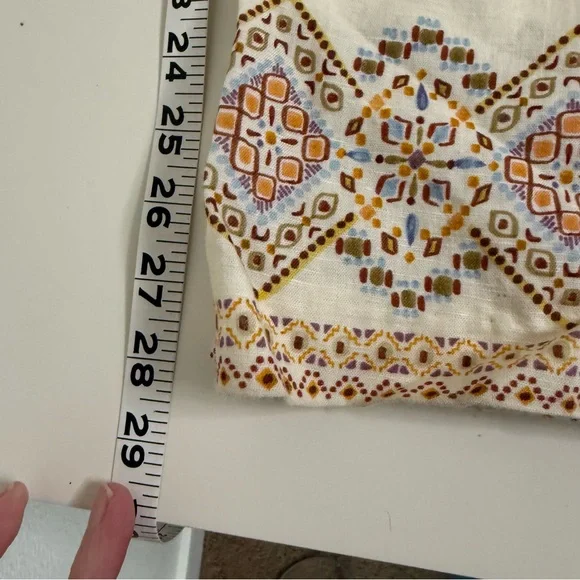 ZARA High-Waisted Boho Linen-Blend Wide Leg Pants - Size S EUC - Picture 12 of 13